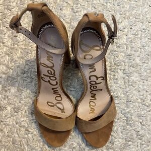 Sam Edelman Yaro Ankle Strap Sandal, Size 9, Oatmeal Suede